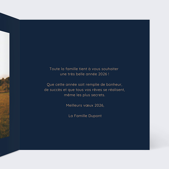 Carte de voeux Feux d'Artifices I Intérieur Droit