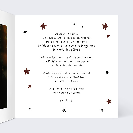 Carte de Noël Noël en grève Intérieur Droit