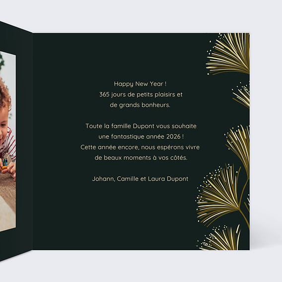 Carte de voeux Ombelle I Intérieur Droit