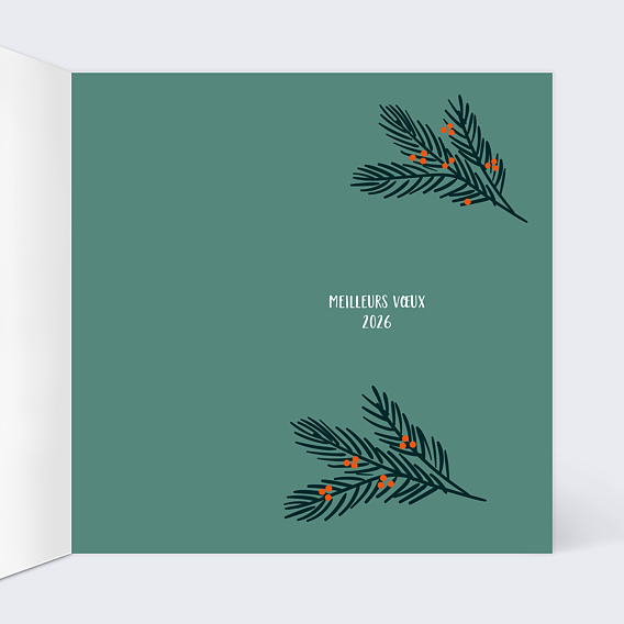 Carte de voeux Ornements Suspendus Intérieur Droit