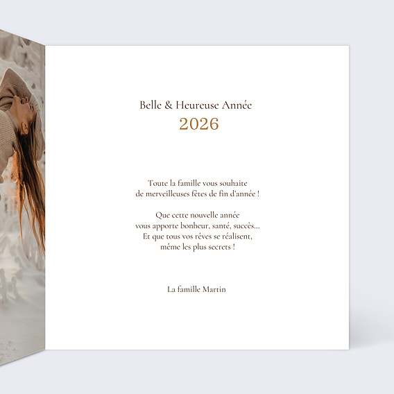 Carte de voeux Petit Rouge Gorge Intérieur Droit