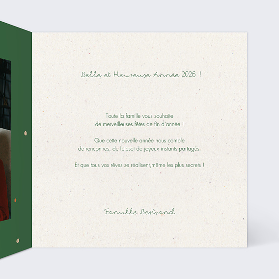 Carte de voeux Sapin Fantasque Intérieur Droit