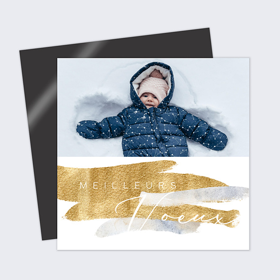 Carte de voeux Pinceau Texturé