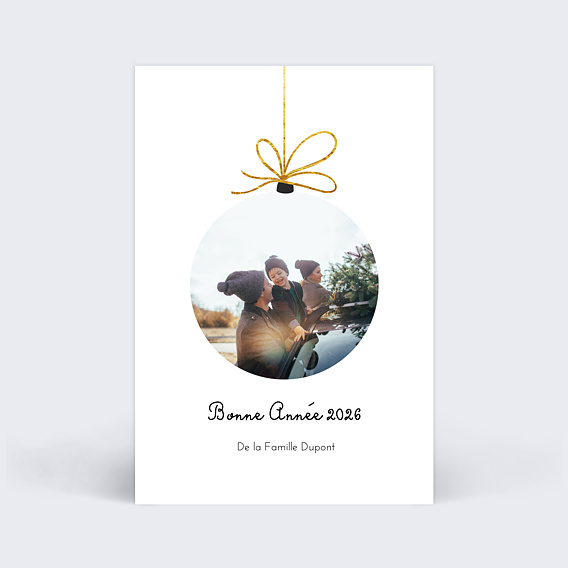 Carte de Voeux Particuliers Boule Suspendue