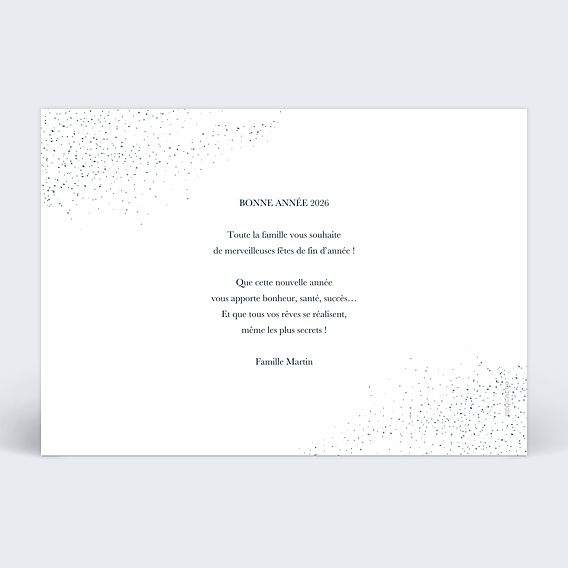 Carte de voeux Sous La Neige II Verso