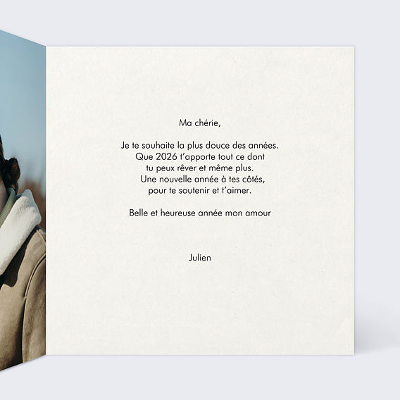 Carte de voeux Emmitouflé Intérieur Droit