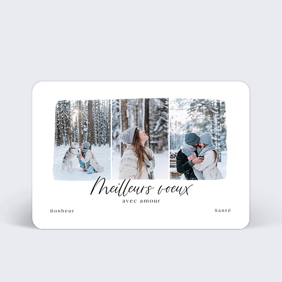 Carte de Voeux Particuliers Triptyque Original