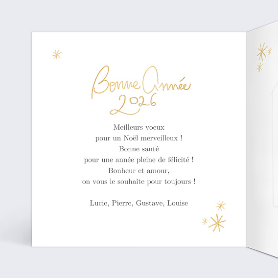 Carte de Voeux Particuliers Souhait Festif avec Graines