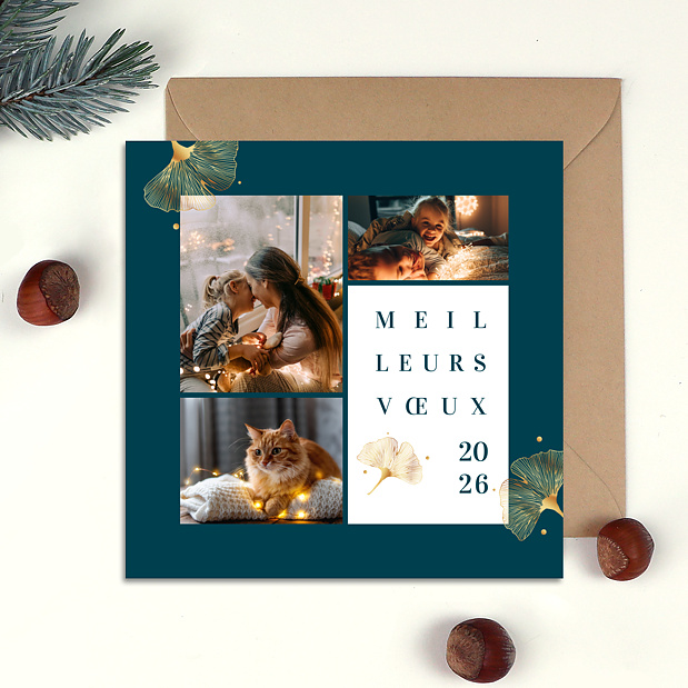 Carte de Voeux Particuliers Gingko III