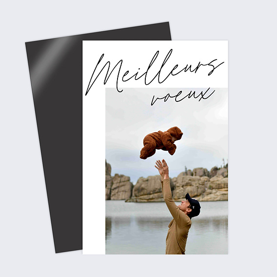 Carte de Voeux Particuliers Plume Manuscrite