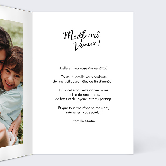 Carte de voeux Végétal Colorée Intérieur Droit