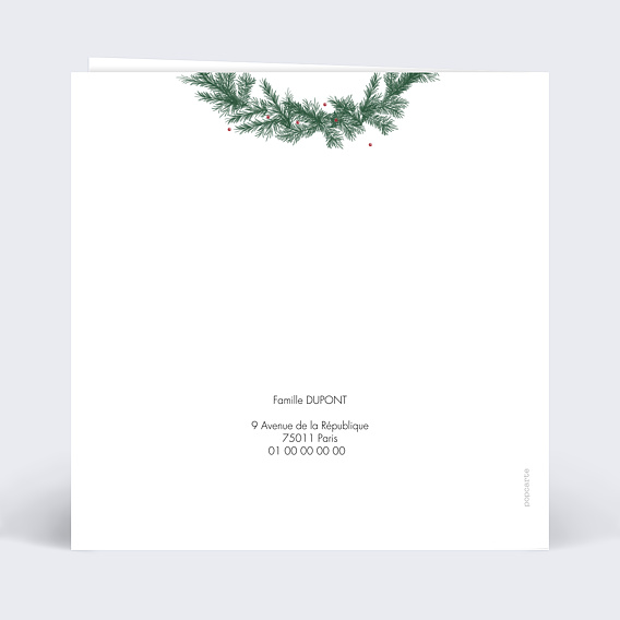 Carte de Voeux Particuliers Couronne Suspendue