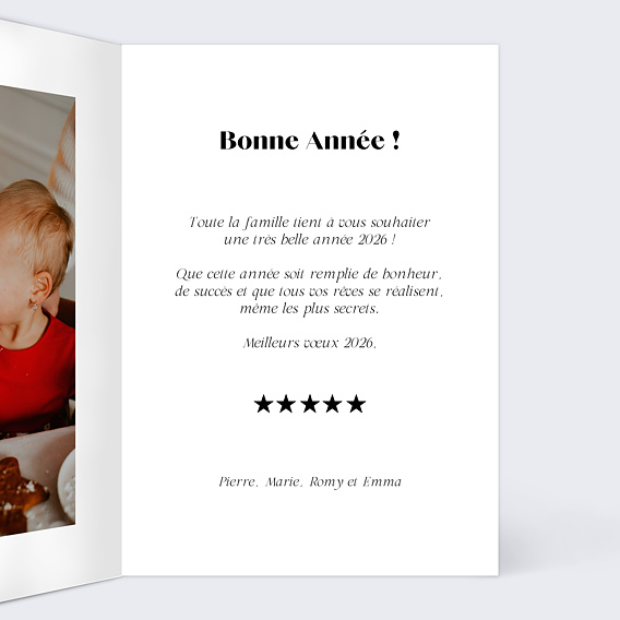 Carte de voeux Grande affiche Intérieur Droit