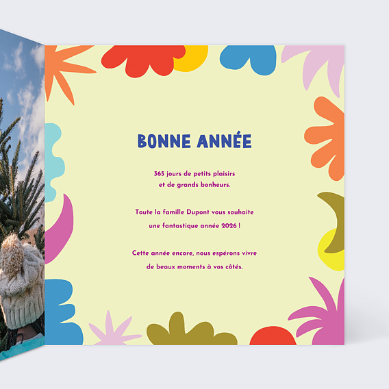 Carte de voeux Cosmic folk - Leona Rose x Popcarte Intérieur Droit