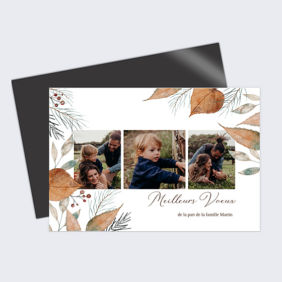 Carte de Voeux Particuliers Botanique Automnale