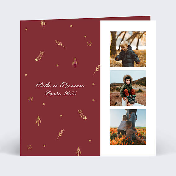 Carte de voeux Pattern ocre