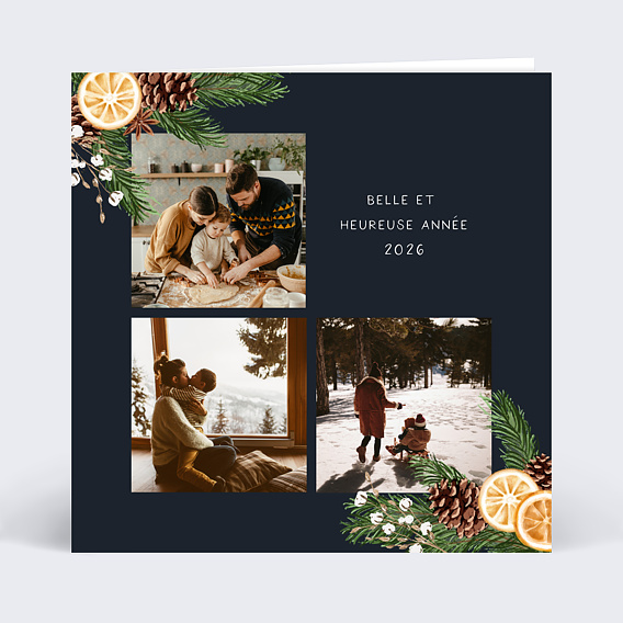 Carte de voeux Senteurs d'Hiver avec Graines Recto