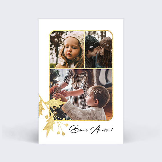 Carte de Voeux Particuliers Houx Magique