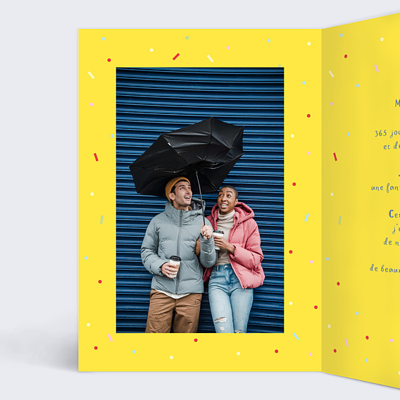 Carte de voeux Banannée Intérieur Gauche