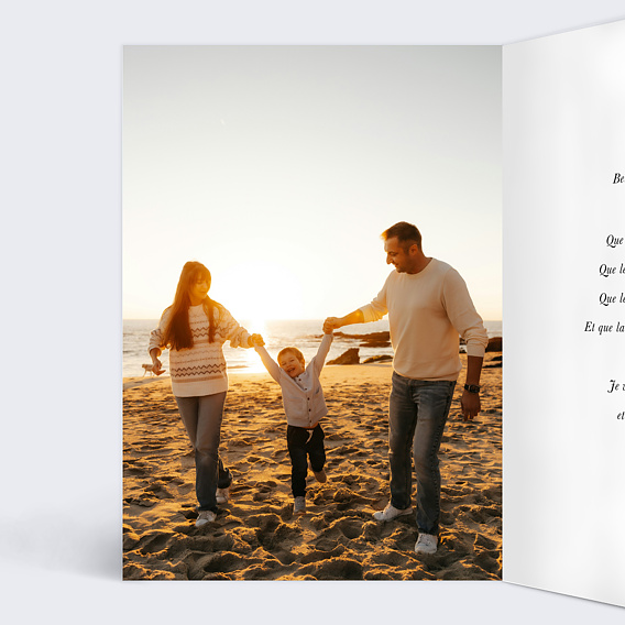 Carte de voeux Colombe kraft Intérieur Gauche