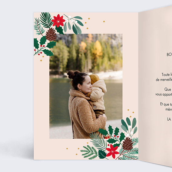 Carte de voeux Herbier d'Hiver Intérieur Gauche