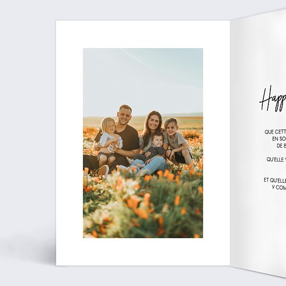 Carte de voeux Retrospective Vertical Intérieur Gauche