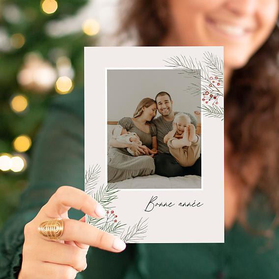 Carte de voeux Botanique Hivernale Après 1