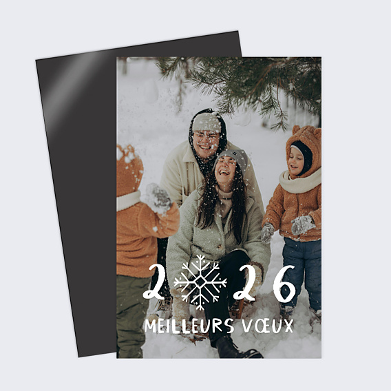 Carte de Voeux Particuliers Enneigés photo