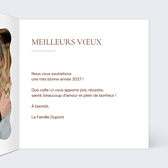 Carte de Voeux Particuliers Votre photo en aquarelle