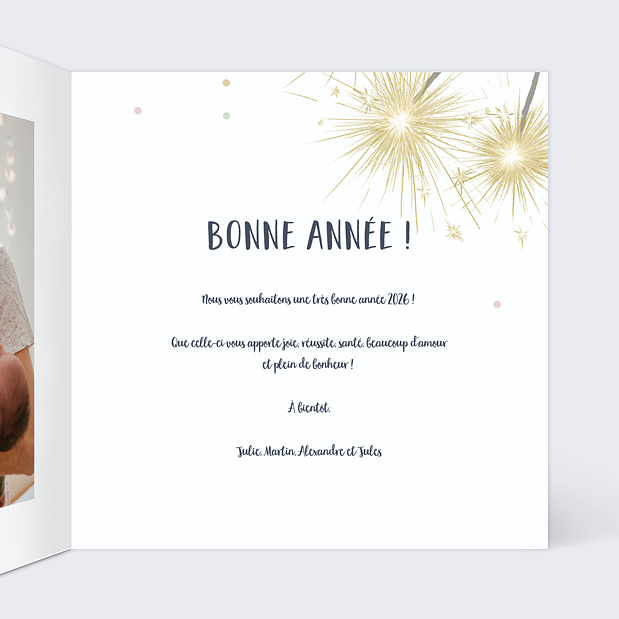 Carte de Voeux Particuliers Magic Candle Intérieur Droit