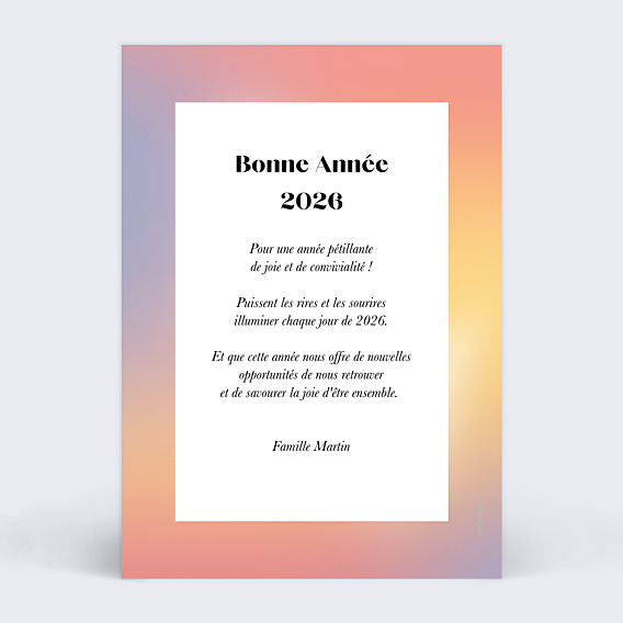 Carte de Voeux Particuliers Gradient