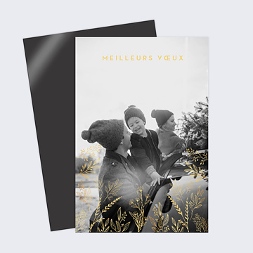 Carte de Voeux Particuliers Fleurs Lumineuses