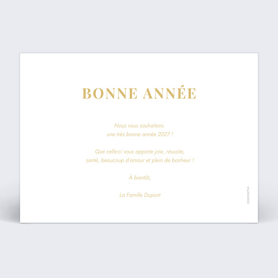 Carte de Voeux Particuliers Votre photo en minimaliste aligné