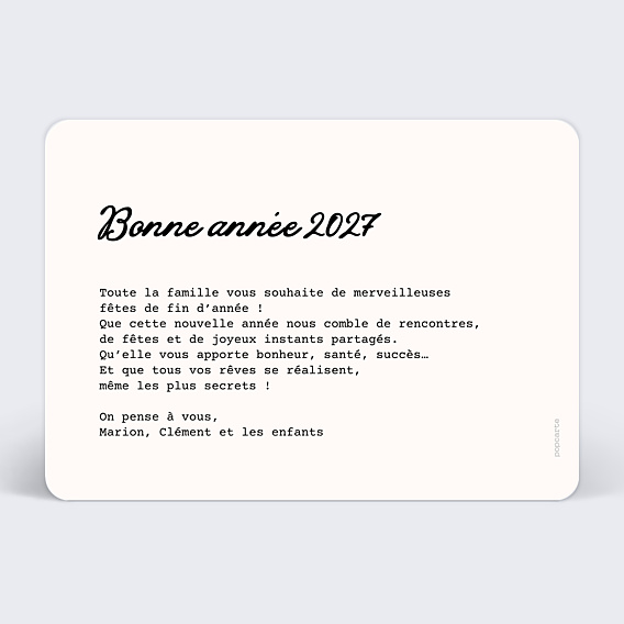 Carte de Voeux Particuliers Escapade