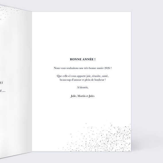 Carte de voeux Sous la neige Intérieur Droit