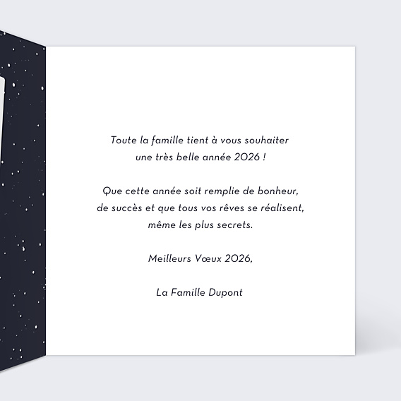 Carte de Voeux Particuliers Polaroid Enneigé