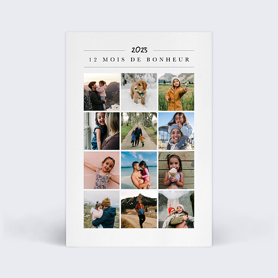 Carte de Voeux Particuliers 12 Mois de bonheur