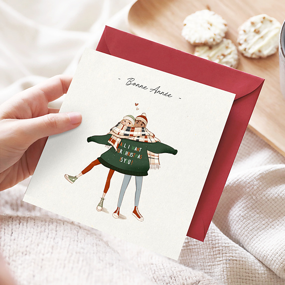 Carte de voeux Emmitouflé Après 1