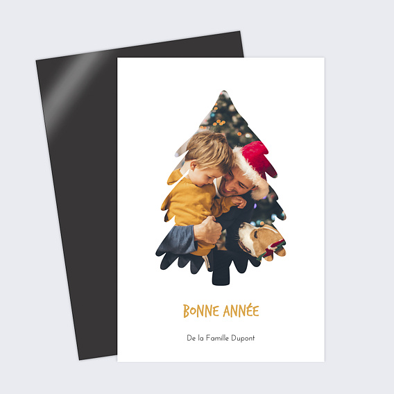 Carte de voeux Forme Sapin