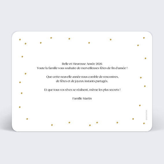 Carte de voeux Tirage végétal Verso