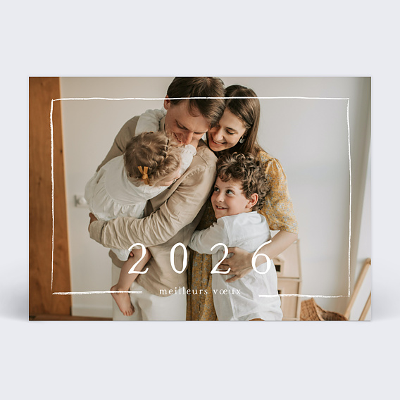 Carte de Voeux Particuliers Scintillant Bonheur