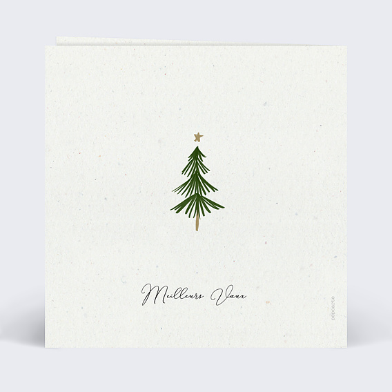 Carte de voeux Sapin Traditionnel Verso