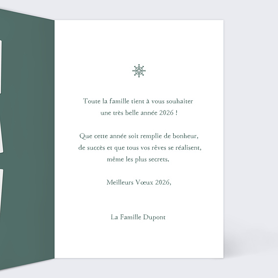 Carte de voeux Jolie Guirlande Intérieur Droit