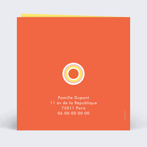 Carte de Voeux Particuliers Se serrer dans les bras Verso