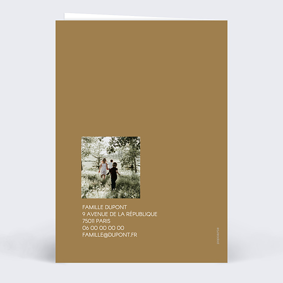 Carte de voeux Ensemble Verso