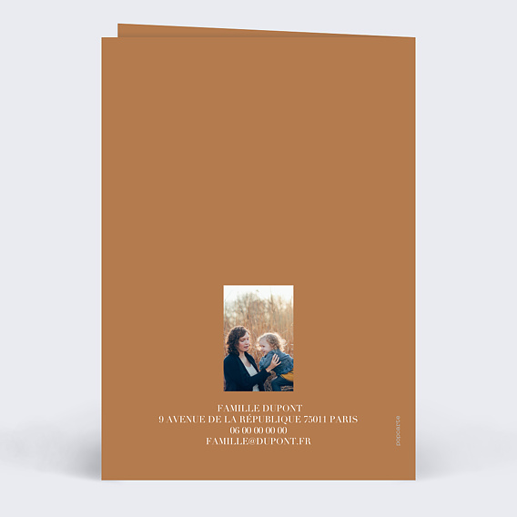 Carte de voeux Espoir Verso