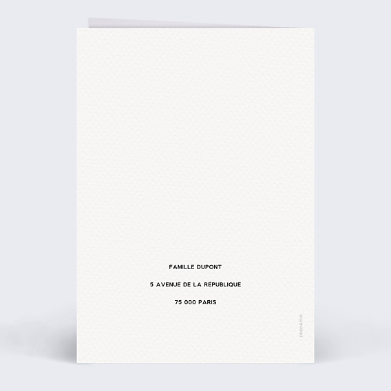 Carte de voeux Joyeuses Explosions Verso