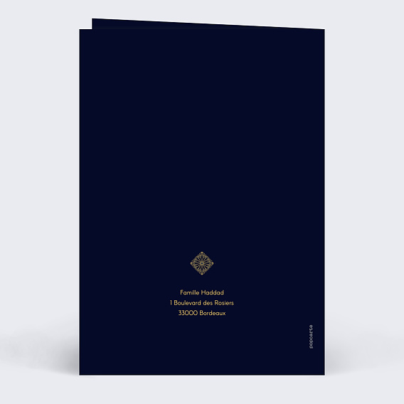 Carte de voeux Lumière d'Aïd Verso