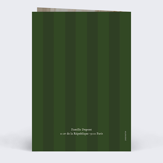 Carte de voeux Sapin illustré vintage Verso