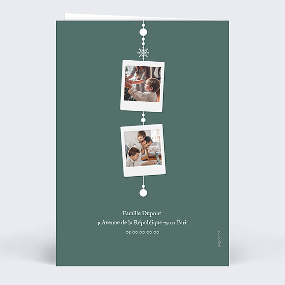 Carte de Voeux Particuliers Jolie Guirlande